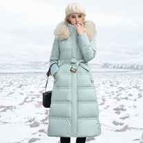 Luxurious Winter Coat With Faux Fur Collar