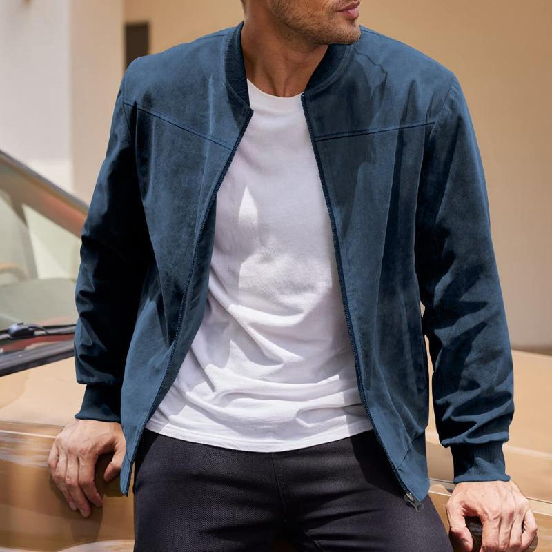 Luxury Soft-Touch Full-Zip Casual Jacket
