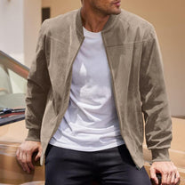 Luxury Soft-Touch Full-Zip Casual Jacket