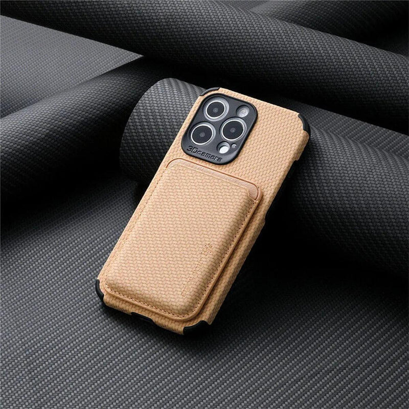 MagSafe-Compatible Carbon Fiber Phone Case With Wallet
