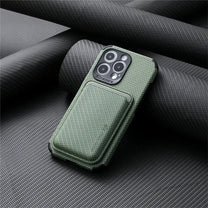 MagSafe-Compatible Carbon Fiber Phone Case With Wallet