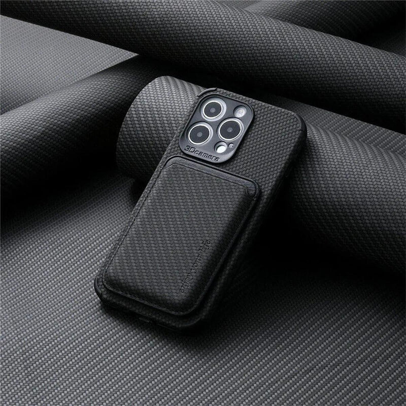 MagSafe-Compatible Carbon Fiber Phone Case With Wallet