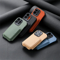 MagSafe-Compatible Carbon Fiber Phone Case With Wallet