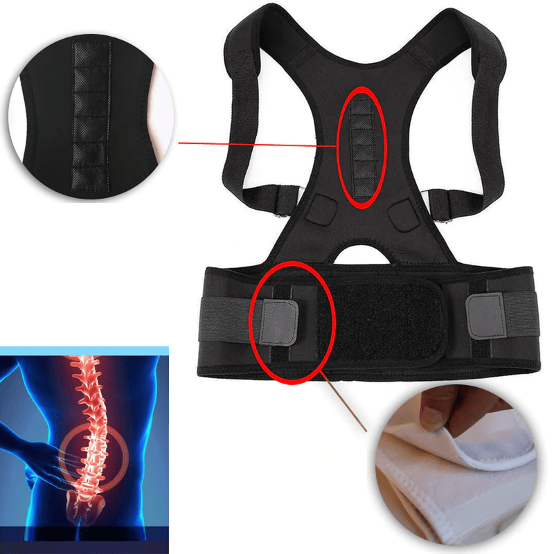 Magnetic Back Brace For Posture Correction And Comfort