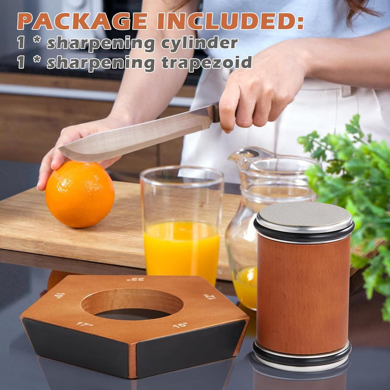 Manual Diamond Rolling Knife Sharpener With Magnetic Angle Support