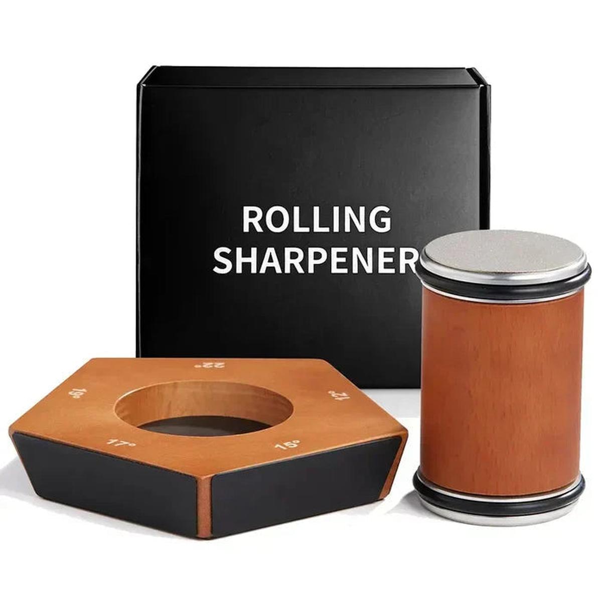 Manual Diamond Rolling Knife Sharpener With Magnetic Angle Support