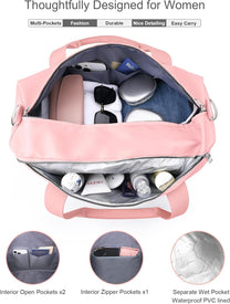 Medium Waterproof Sports Bag With PU Leather Handles And Shoe Compartment