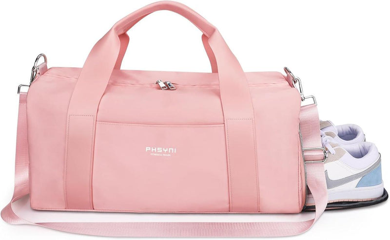 Medium Waterproof Sports Bag With PU Leather Handles And Shoe Compartment