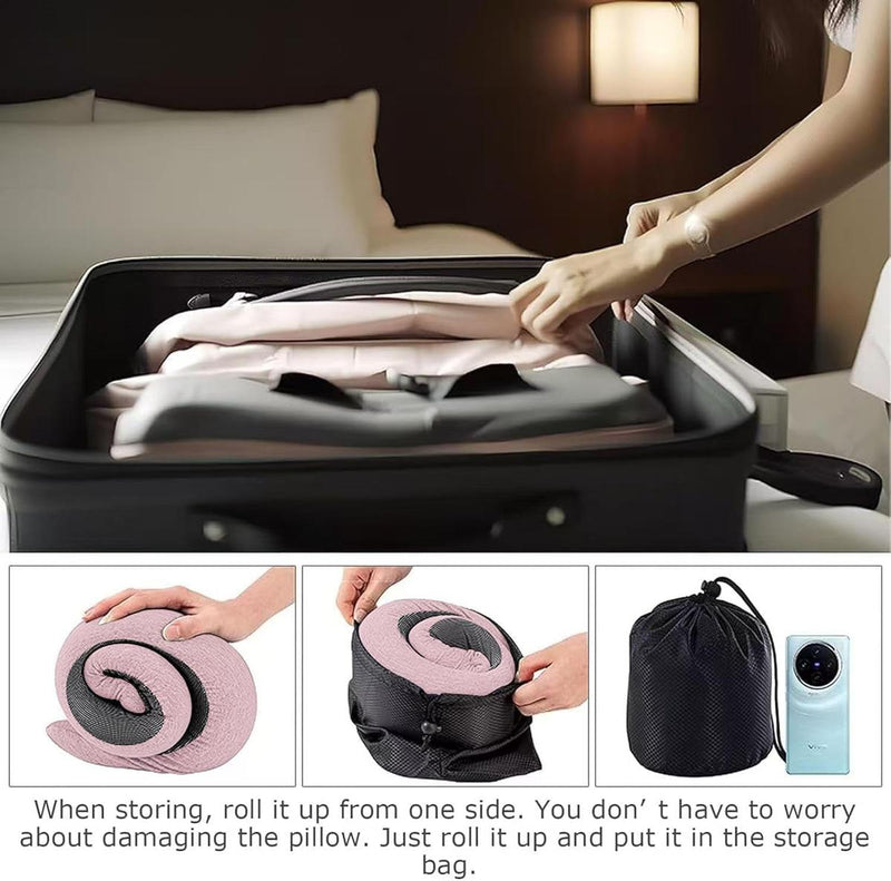 Memory Foam Travel Neck Pillow With Chin Support - Buy 1 Get 1 Free