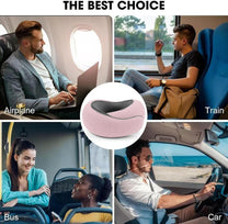 Memory Foam Travel Neck Pillow With Chin Support - Buy 1 Get 1 Free