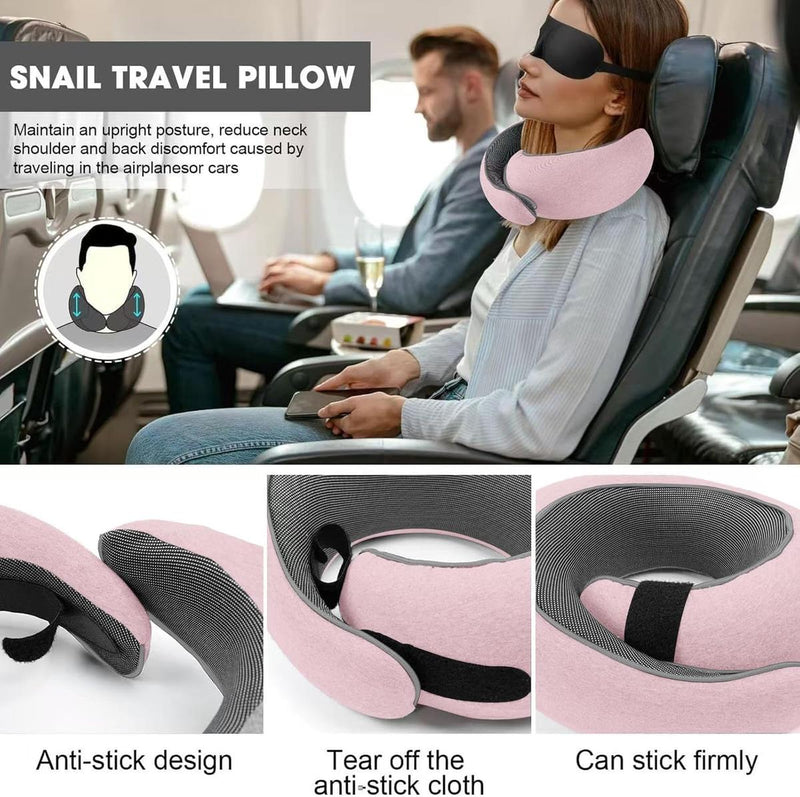 Memory Foam Travel Neck Pillow With Chin Support - Buy 1 Get 1 Free