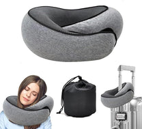 Memory Foam Travel Neck Pillow With Chin Support - Buy 1 Get 1 Free