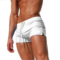 Men&#39;s Adjustable Swim Trunks with Side Slits for Comfort and Style