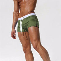 Men&#39;s Adjustable Swim Trunks with Side Slits for Comfort and Style