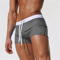 Men&#39;s Adjustable Swim Trunks with Side Slits for Comfort and Style