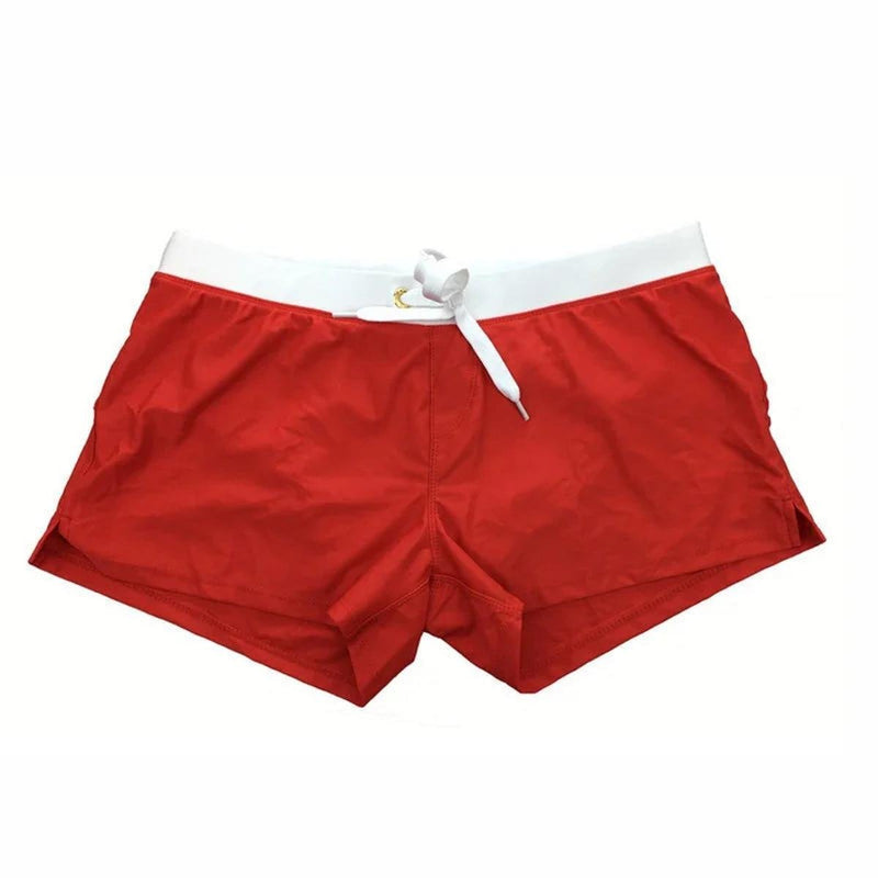 Men&#39;s Adjustable Swim Trunks with Side Slits for Comfort and Style