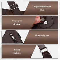 Men&#39;s Anti-Theft Crossbody Bag With Hidden Compartments