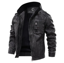 Men&#39;s Black Leather Biker Jacket