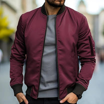 Men&#39;s Bomber Jacket With Arm Pocket - Versatile Casual Outerwear