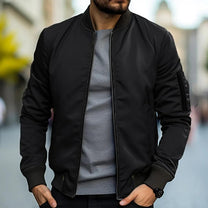 Men&#39;s Bomber Jacket With Arm Pocket - Versatile Casual Outerwear