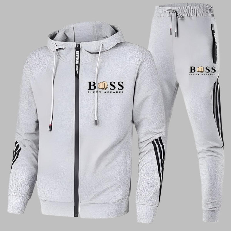 Men&#39;s Breathable Polyester Training Set with Jacket and Trousers