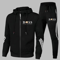 Men&#39;s Breathable Polyester Training Set with Jacket and Trousers
