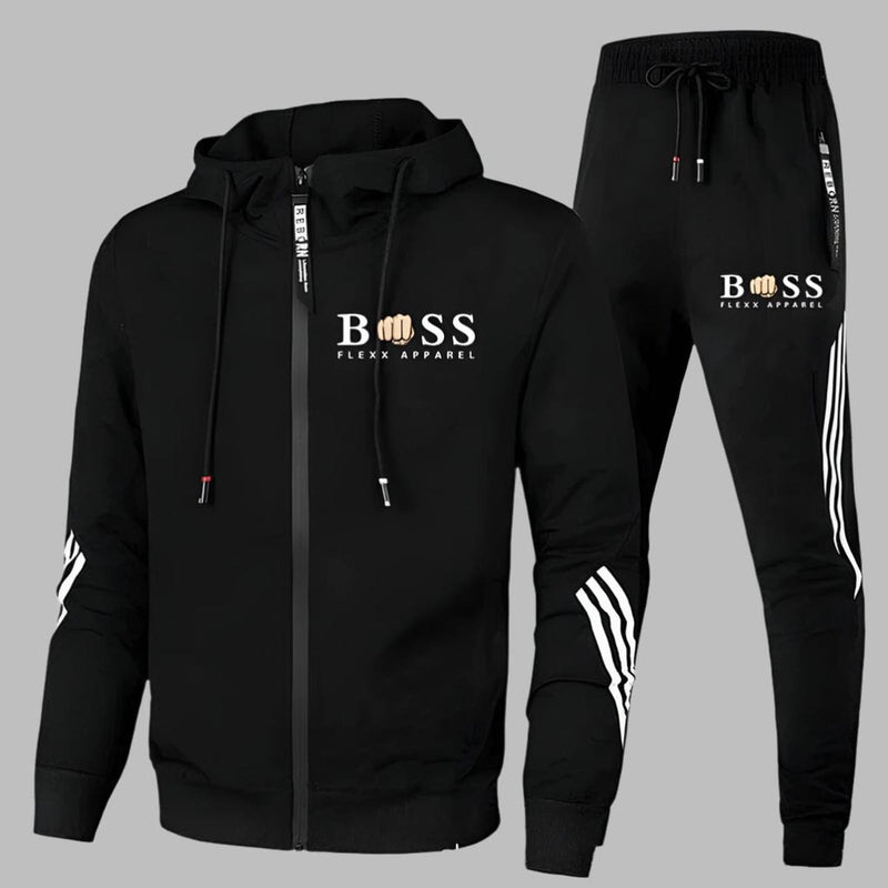 Men&#39;s Breathable Polyester Training Set with Jacket and Trousers