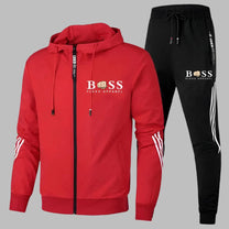 Men&#39;s Breathable Polyester Training Set with Jacket and Trousers