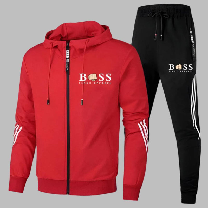 Men&#39;s Breathable Polyester Training Set with Jacket and Trousers