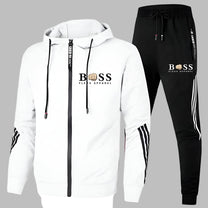 Men&#39;s Breathable Polyester Training Set with Jacket and Trousers