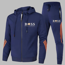 Men&#39;s Breathable Polyester Training Set with Jacket and Trousers