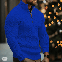 Men&#39;s Cable Knit Half-Zip Sweater