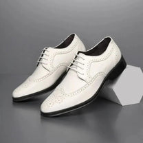Men&#39;s Calf Leather Dress Shoes - Classic Lace-Up Style