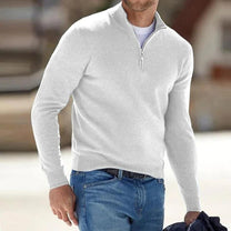 Men&#39;s Cashmere Blend Quarter-Zip Sweater