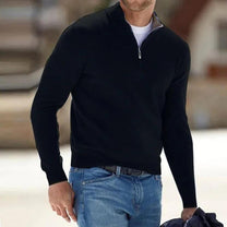 Men&#39;s Cashmere Blend Quarter-Zip Sweater