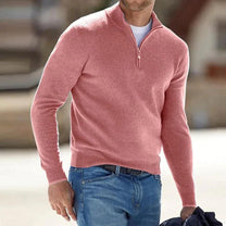Men&#39;s Cashmere Blend Quarter-Zip Sweater
