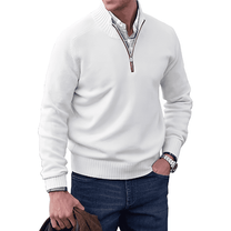 Men&#39;s Cashmere Quarter-Zip Sweater Sleeveless
