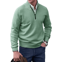 Men&#39;s Cashmere Quarter-Zip Sweater Sleeveless