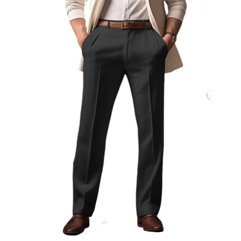 Men&#39;s Casual Cotton Trousers With Straight Cut