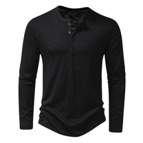 Men&#39;s Casual Long-Sleeve Cotton Shirt