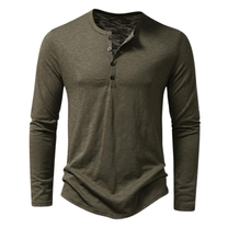 Men&#39;s Casual Long-Sleeve Cotton Shirt