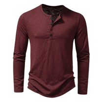 Men&#39;s Casual Long-Sleeve Cotton Shirt