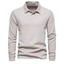 Men&#39;s Casual Long Sleeve Polo Sweater - Stylish and Comfortable
