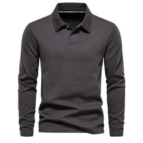 Men&#39;s Casual Long Sleeve Polo Sweater - Stylish and Comfortable