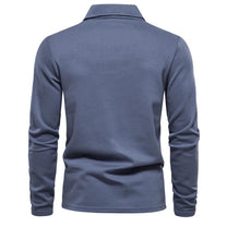 Men&#39;s Casual Long Sleeve Polo Sweater - Stylish and Comfortable