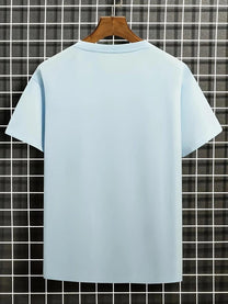Men&#39;s Casual T-Shirt With Artistic Blossom Design