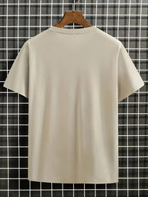 Men&#39;s Casual T-Shirt With Artistic Blossom Design