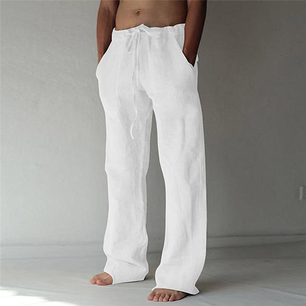 Men&#39;s Casual Wide-Leg Linen Pants For Summer