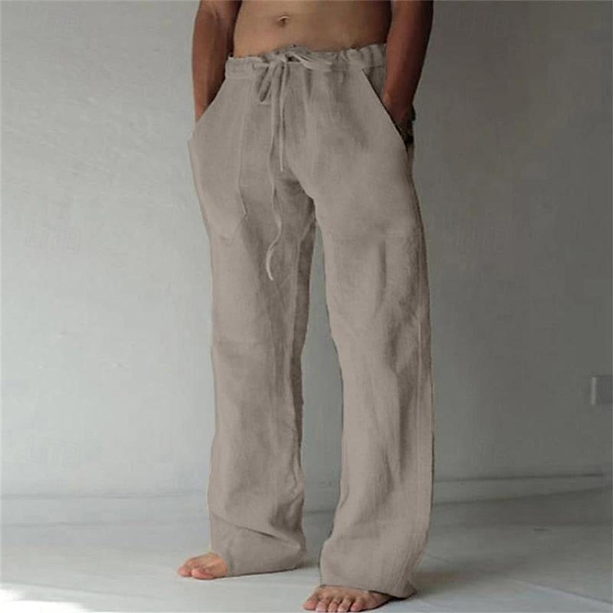 Men&#39;s Casual Wide-Leg Linen Pants For Summer