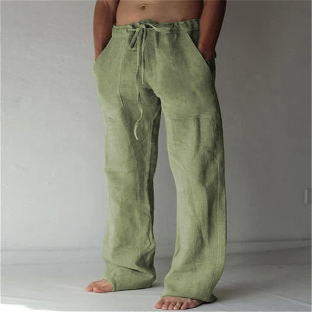 Men&#39;s Casual Wide-Leg Linen Pants For Summer